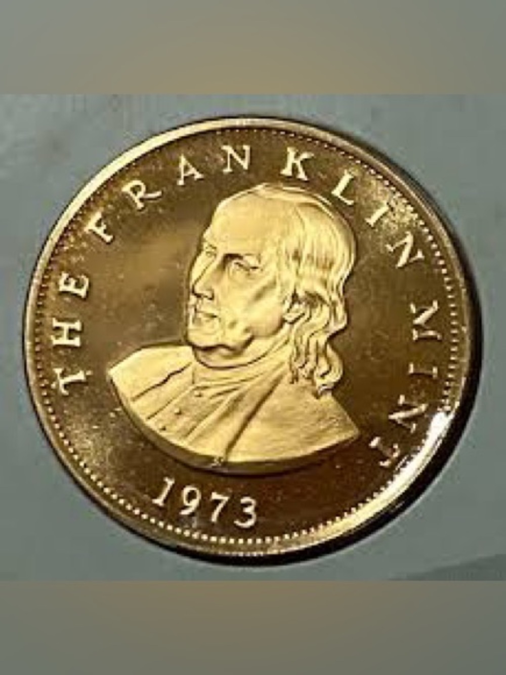 1973 Franklin Mint Ben Franklin Bronze Medal, sealed in package